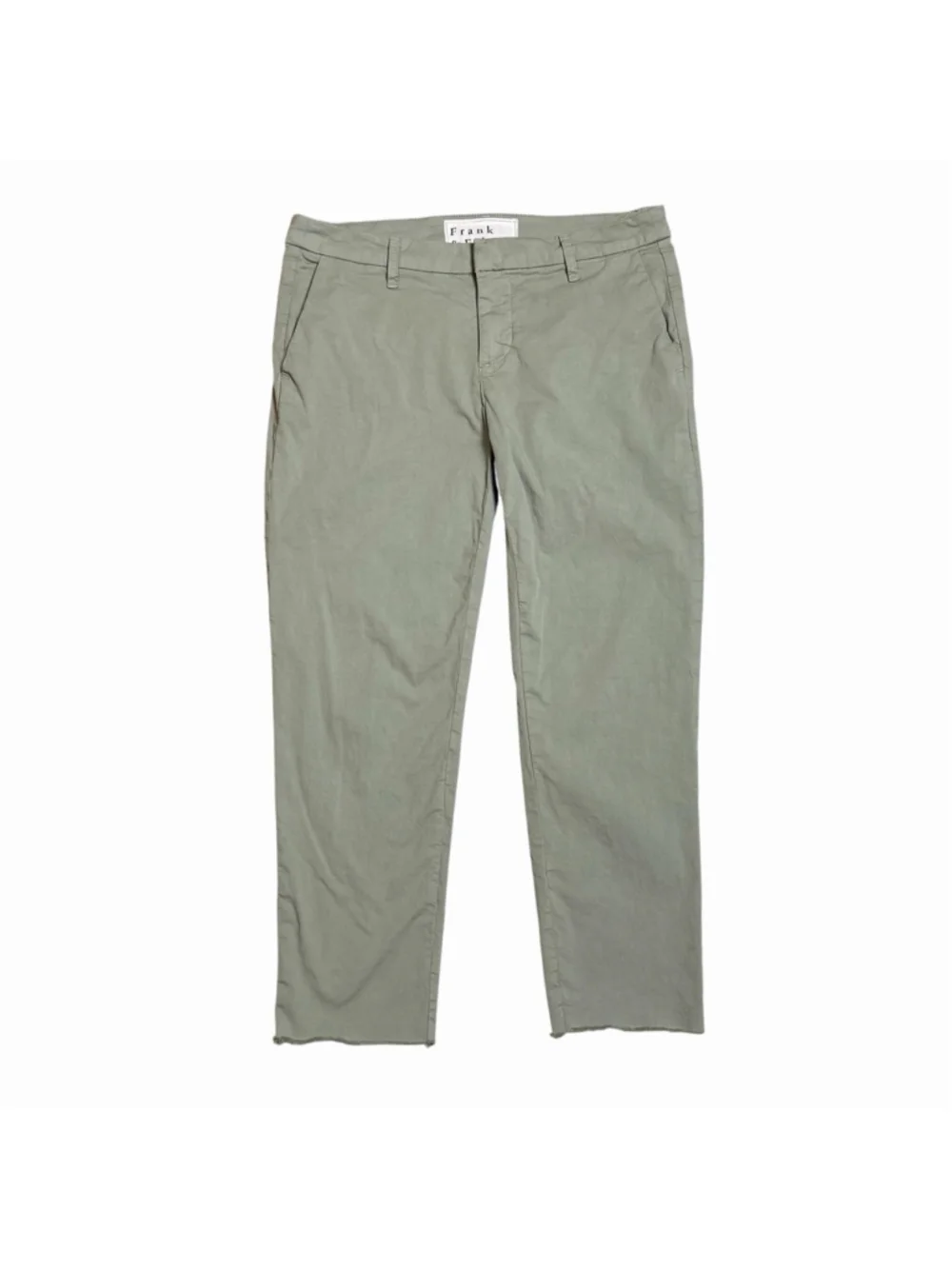 Frank & Eileen Wicklow Italian Performance Twill Chino Sage Green Size 6 NEW